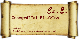 Csongrádi Eliána névjegykártya